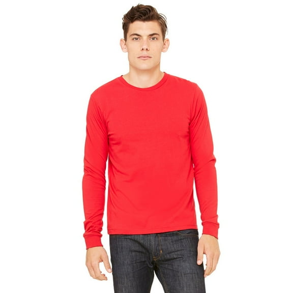 The Bella Canvas Unisex Jersey Long Sleeve T-Shirt RED M