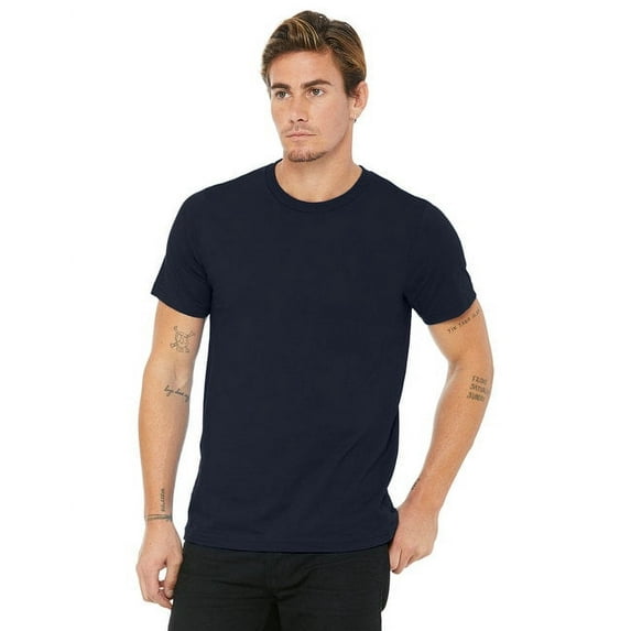 The Bella + Canvas Unisex Made in the USA Jersey Short Sleeve T-Shirt - NAVY - L