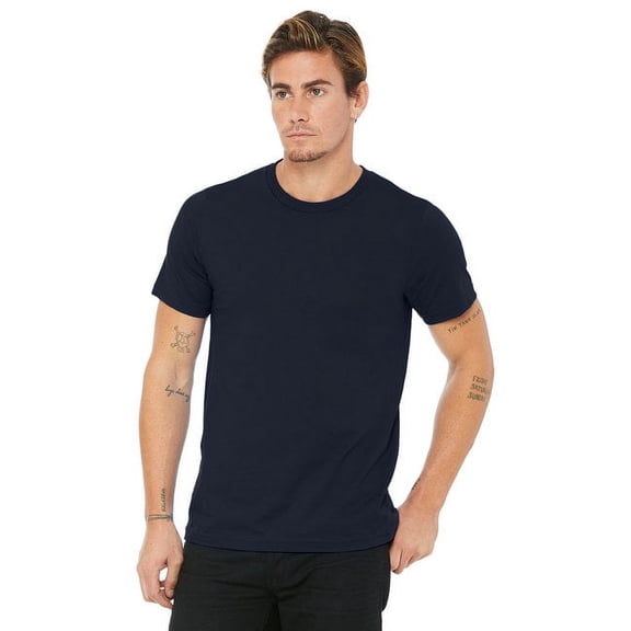 The Bella Canvas Unisex Made in the USA Jersey Short Sleeve T-Shirt - NAVY - L