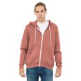 thumbnail image 1 of The Bella + Canvas Unisex Poly-Cotton Fleece Full-Zip Hoodie - MAUVE - M, 1 of 2