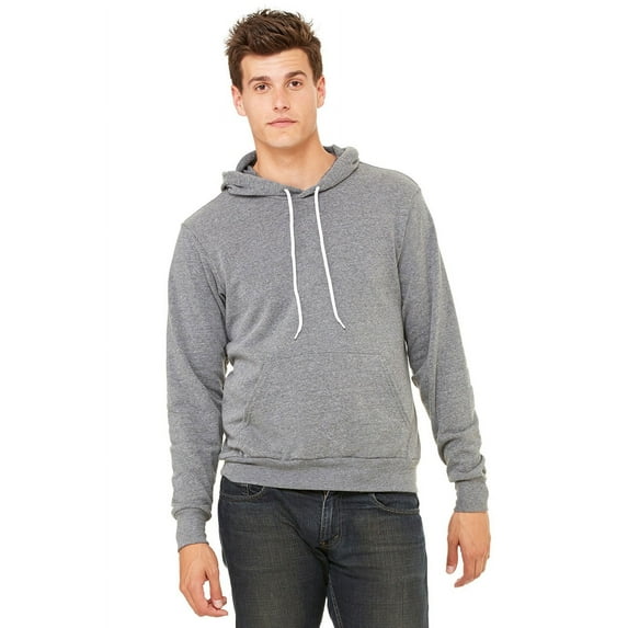 The Bella + Canvas Unisex Poly-Cotton Fleece Pullover Hoodie - DEEP HEATHER - S