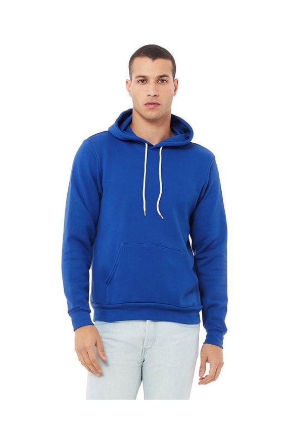 The Bella + Canvas Unisex Poly-Cotton Fleece Pullover Hoodie - TRUE ROYAL - M