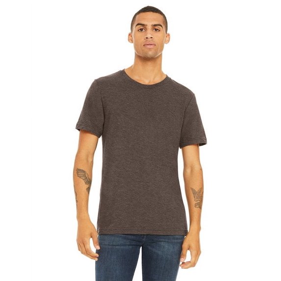 The Bella + Canvas Unisex Triblend Short Sleeve T-Shirt - BROWN TRIBLEND - XL