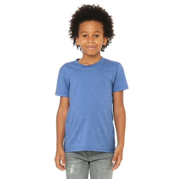 The Bella + Canvas Youth Jersey Short-Sleeve T-Shirt - HTHR COLUM BLUE - L