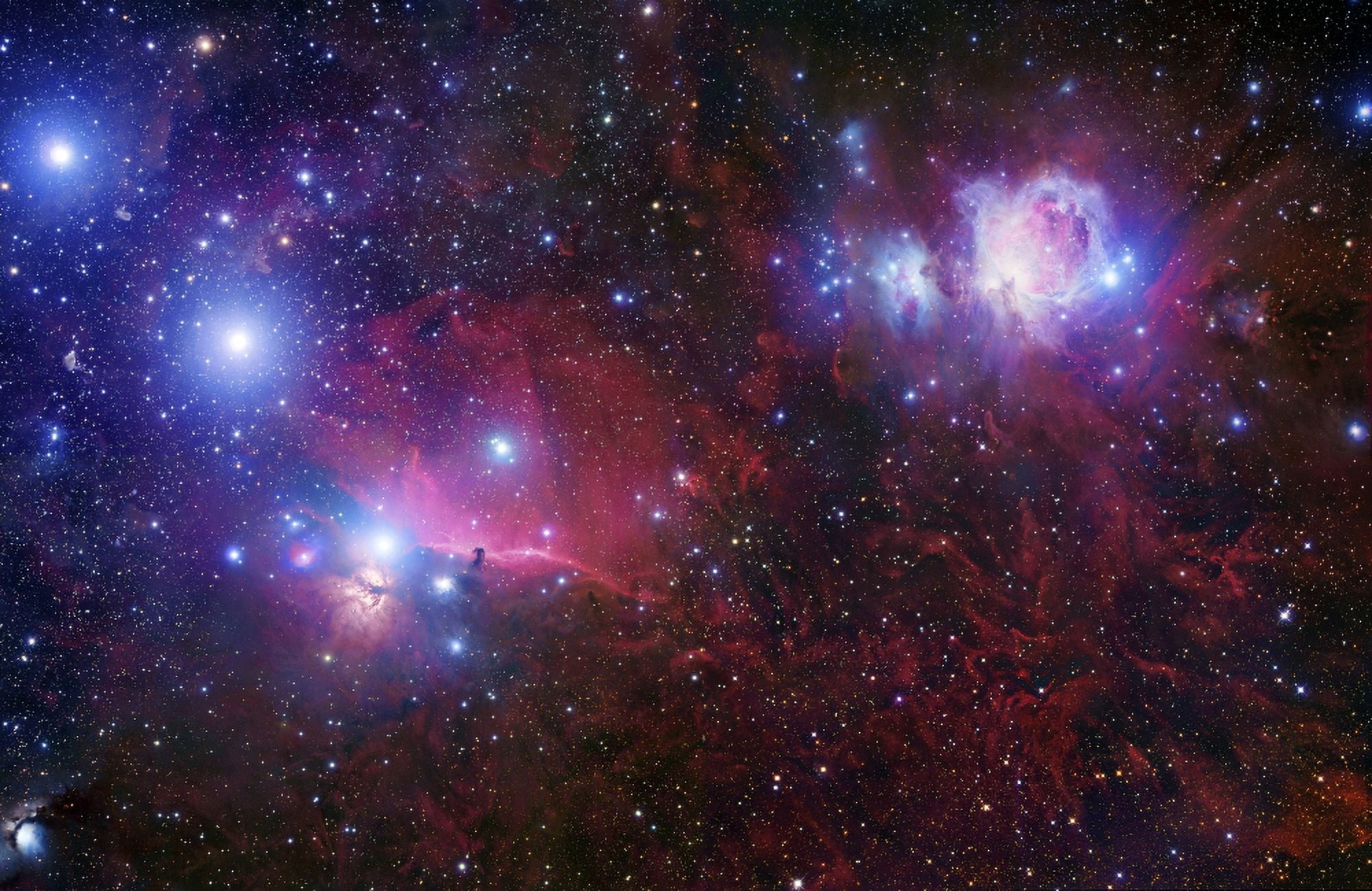 The Belt Stars of Orion Canvas Art - Robert GendlerStocktrek Images (34 x 22)