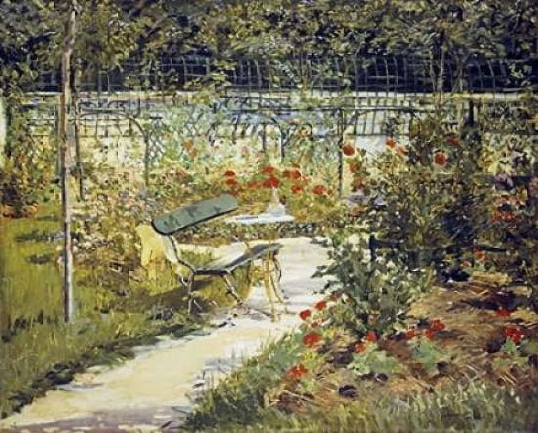 The Bench Garden at Versailles Canvas Art - Edouard Manet (24 x 30)