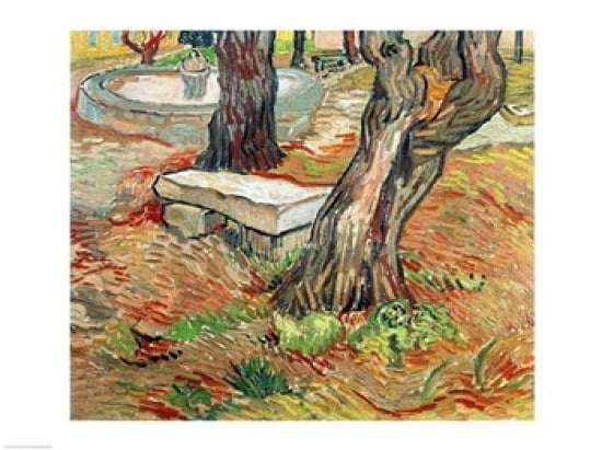 The Bench at Saint-Remy 1889 Canvas Art - Vincent Van Gogh (36 x 24)