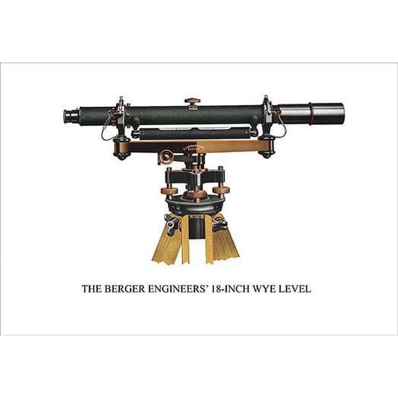 The Berger Engineers' 18 Inch Wye Level Fine art canvas print (20" x 30")