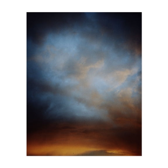 The Bernhausen Sky - Bernhausen Baden-Württemberg Germany Photography Sunset Moody Abstract Nature Scenic Unframed Wall Art Print 6 x 8 inches