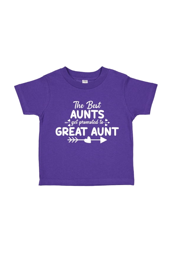 The Best Aunts Get Promoted To Great Aunt Toddler T-Shirt 3T Purple