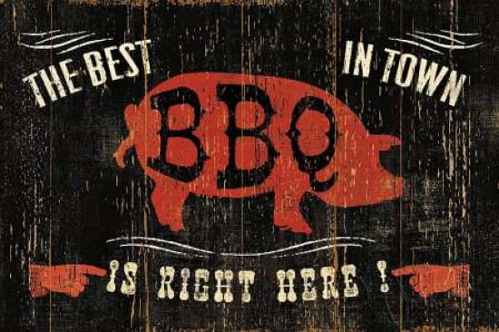 The Best BBQ in Town Canvas Art - Pela Studio (12 x 18)