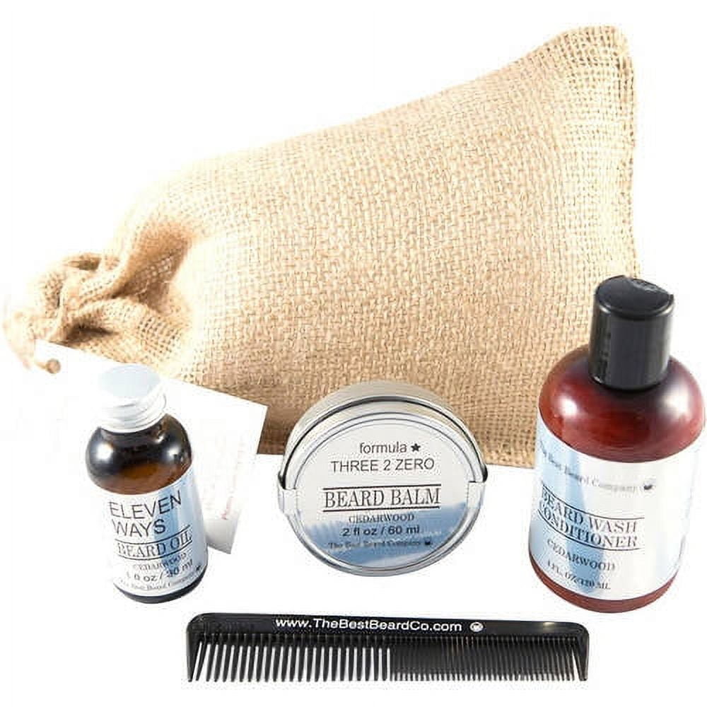 The Best Beard Company Cedarwood Premium Grooming Traveling Kit, 5 pc