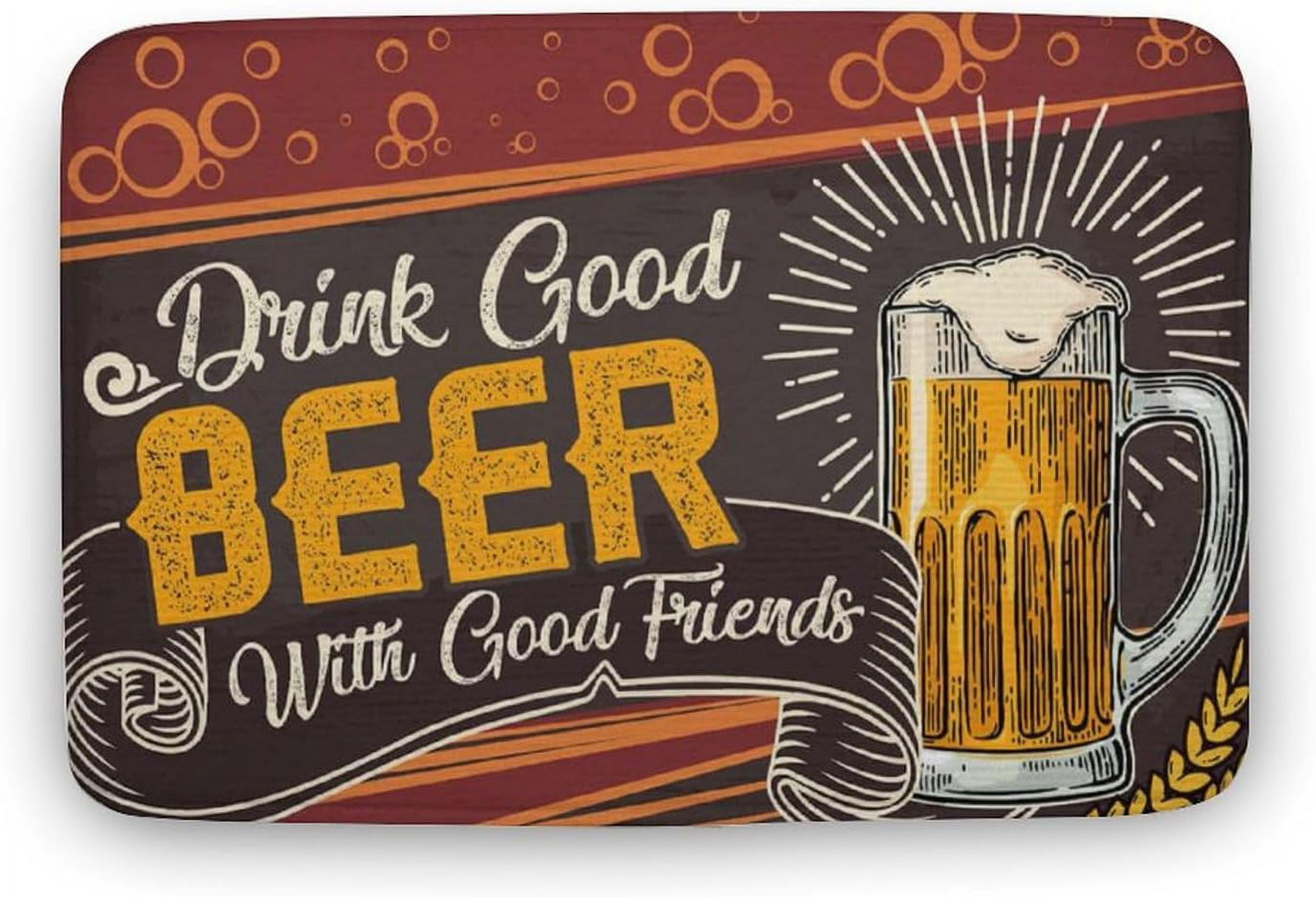 The Best Beers are The Ones We Drink with Friends Indoor Outdoor Decorative Doormat NonSlip