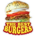 thumbnail image 1 of The Best Burgers 8" Decal Concession Stand Food Truck Sticker, 1 of 2