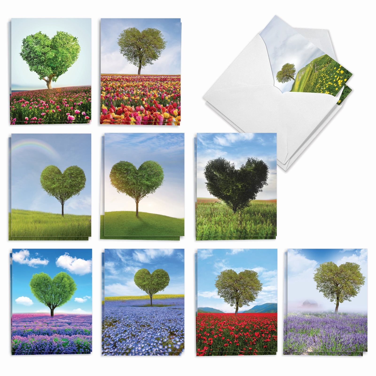 The Best Card Company 20 Assorted Blank Notecards Bulk Box Set 4 x 5.12 ...