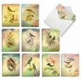 thumbnail image 1 of The Best Card Company 20 Assorted Thank You Notecards Box Set 4 x 5.12 Inch with Envelopes (10 Designs, 2 Each) Songbird Notes AM6948TYG-B2x10, 1 of 6