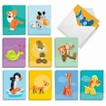 thumbnail image 1 of The Best Card Company - 20 Note Cards Blank Assortment (4 x 5.12 Inch) (10 Designs, 2 Each) - Balloon Babies AM7045OCB-B2x10, 1 of 6