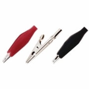 The Best Connection 220-1H 1" 10a Alligator Clips With Vinyl Boots R/b - 2 Sets