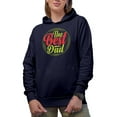 thumbnail image 1 of The Best Dad, Father's Day or Birthday, Navy Blue Hooded Sweatshirt or Hoodie, XL, 1 of 5