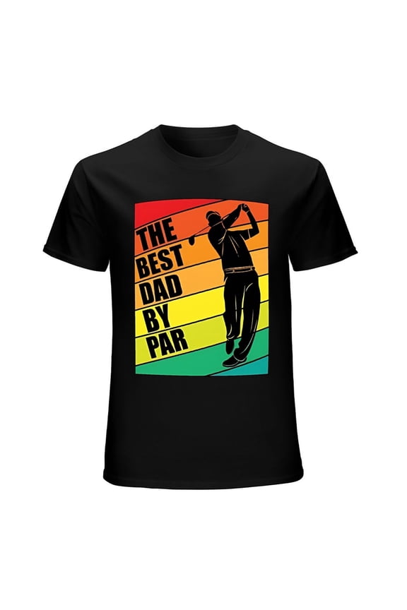 The Best Dad by Par Golf T-Shirt Men's Funny Sports Gift Tee