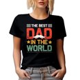 thumbnail image 1 of The Best Dad in the World feat. a Mustache - Dad's Birthday or Father's Day, Black T-Shirt, XL, 1 of 5