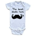 thumbnail image 1 of The Best Dads Have Mustaches Funny Baby Bodysuit, 1 of 2