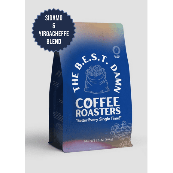 The Best Damn Coffee - Yirgacheffe and Sidamo Blend - Organic Ground Coffee