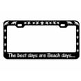 thumbnail image 1 of The Best Days are Beach Days Style Metal License Plate Frame Personalized/Car Accessories Car Tag Holder Cover (Black/Silver), 1 of 2