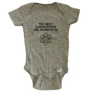 The Best Godmothers Are Scientists Funny Godchild Baby Bodysuit - Grey