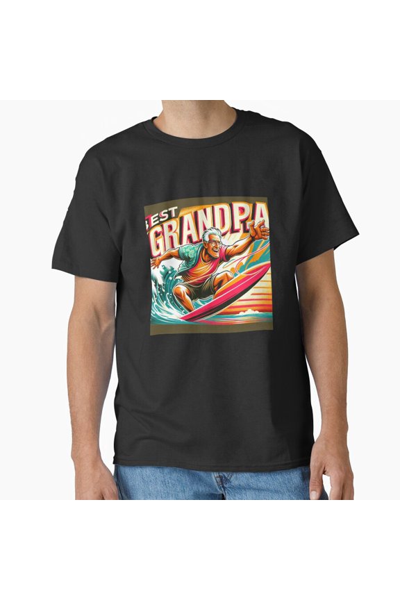 The Best Grandpa Day Is Spent Doing Extreme Surfing Fun Unisex T-Shirt, up to Size 5XL