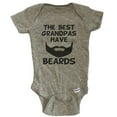 thumbnail image 1 of The Best Grandpas Have Beards Baby Bodysuit - Grey, 1 of 2