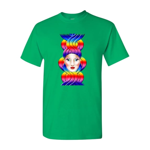 The Best Hair Rainbow Girl Tanya Ramsey Artworks Art DT Adult T-Shirt Tee