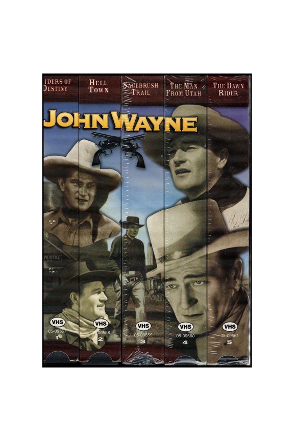 The Best John Wayne (5 Box Set) (Riders of Destiny / Hell Town / Sagebrush Trail / The Dawn Rider / The Man From Utah) (VHS Tape)
