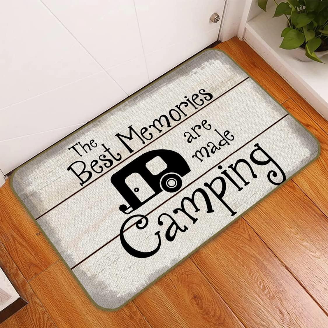 The Best Memories Are Made Camping Vintage Decorative Doormat,Funny