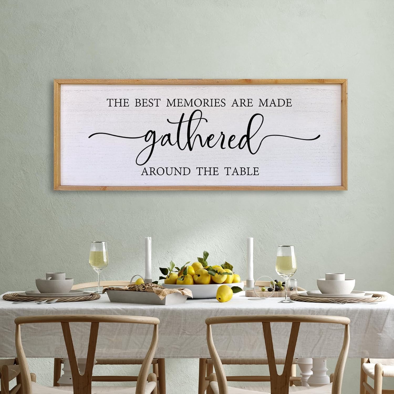 The Best Memories Are Made Gathered Around The Table Wall Decor 40"x15