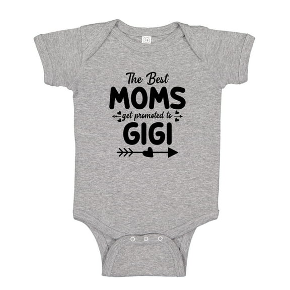 The Best Moms Get Promoted To Gigi Baby Bodysuit One Piece 24 mo Athletic Heather