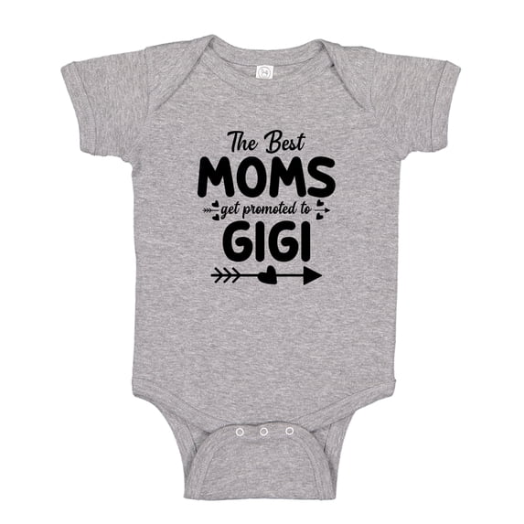 The Best Moms Get Promoted To Gigi Baby Bodysuit One Piece 24 mo Athletic Heather