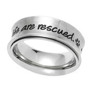 The Best Ones Are Rescued Paw Print Spinner Ring size 10