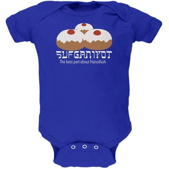 The Best Part About Hanukkah Sufganiyot Soft Baby One Piece Royal 9-12 M