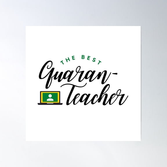 The Best Quaran-Teacher - Gifts For Teachers Poster Wall Art, Modern Wall Decor For Living Room Bedroom, 24x36 UNFRAMED