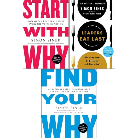 Start with Why Series By Simon Sinek 3 Books Collection Set - Non Fiction - Paperback