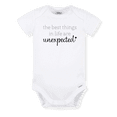thumbnail image 1 of The Best Things In Life Are Unexpected Baby Bodysuit, Newborn Outfit, Baby Clothes, Gift&nbsp;for&nbsp;Children 6-9m White, 1 of 1