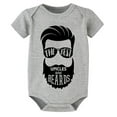 thumbnail image 1 of The Best Uncle Has Beards Infant Romper Short Sleeve Baby Girl Newborn Outfits White Boys Baby Clothes 0-3 Months, 1 of 2