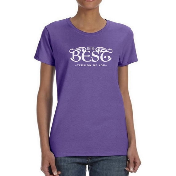 The Best Version Of You. Shaped T-Shirt Women -Image by Shutterstock, Female x-Large