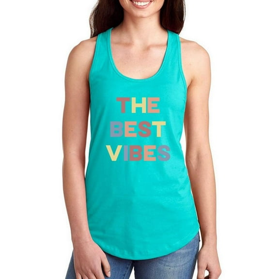 The Best Vibes Racerback Tank Women -Smartprints Designs, Female Large