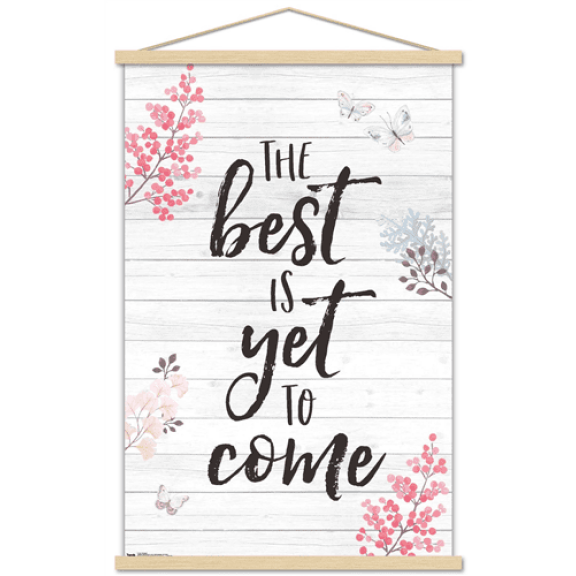 The Best Wall Poster with Wooden Magnetic Frame, 22.375" x 34"