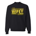 thumbnail image 1 of The Best Wifey in the Universe | Mens and Womens Mother's Day Crewneck Graphic Sweatshirt, Black, Small, 1 of 4