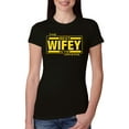 thumbnail image 1 of The Best Wifey in the Universe | Womens Mother's Day Slim Fit Junior Tee, Black, Small, 1 of 4