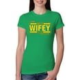 thumbnail image 1 of The Best Wifey in the Universe | Womens Mother's Day Slim Fit Junior Tee, Kelly, Large, 1 of 4