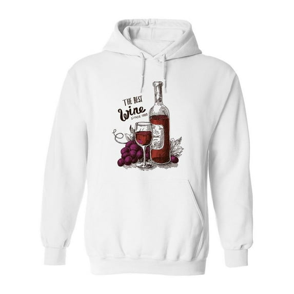 The Best Wine! Hoodie Men -Image by Shutterstock, Male Small